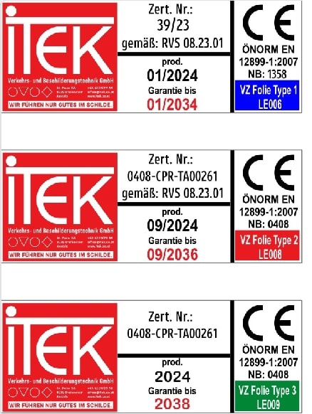 Verkehrszeichen Aufkleber